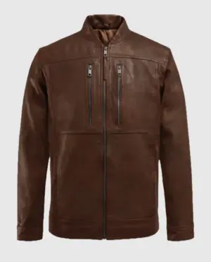 Thunder Storm Spanish Brown Biker Leather Jacket