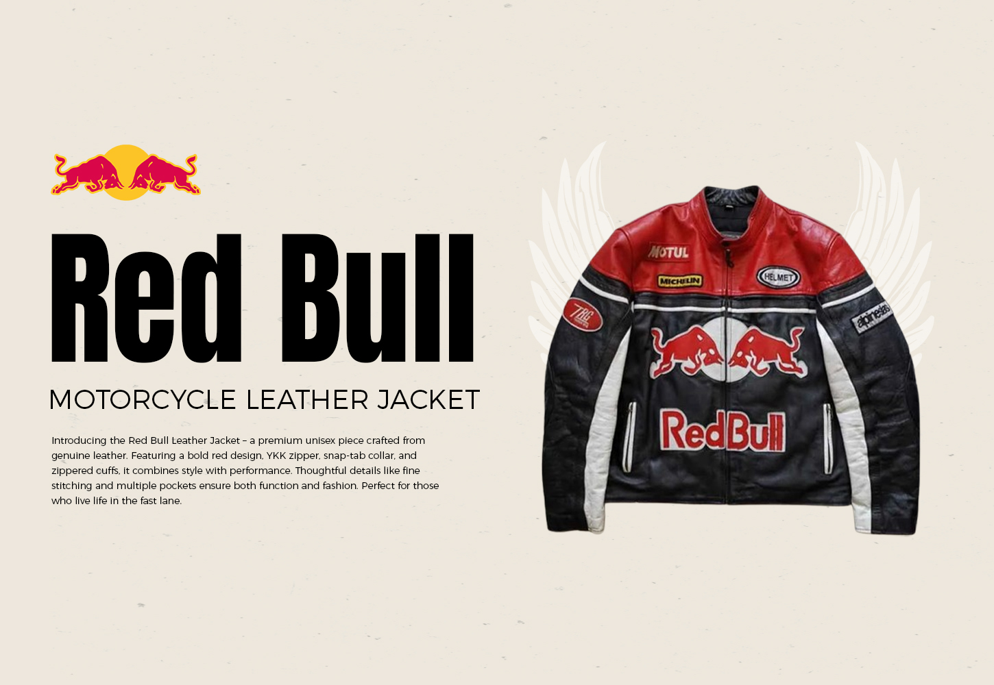 RED BULL Racing Leather Jacket