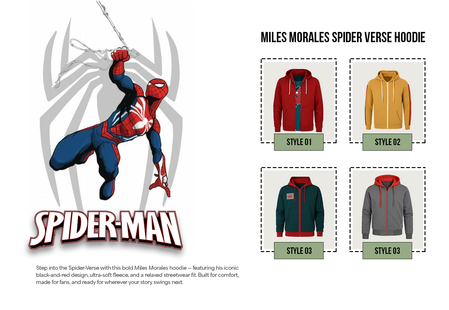 Miles Morales Spider Verse Hoodie