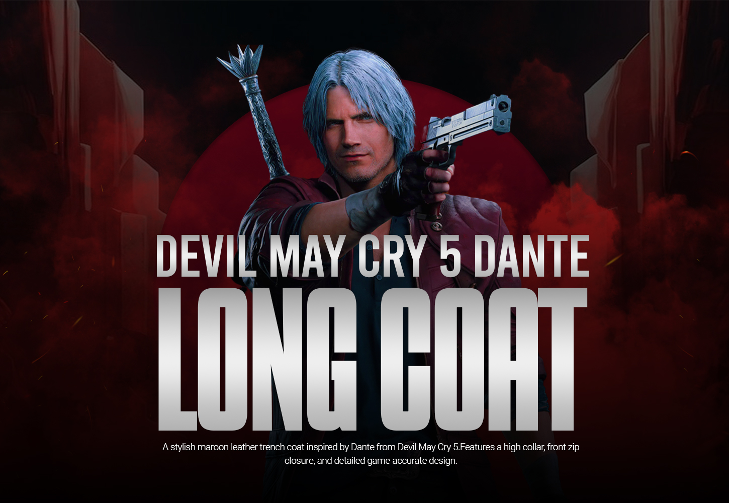 Devil May Cry 5 Dante Leather Coat