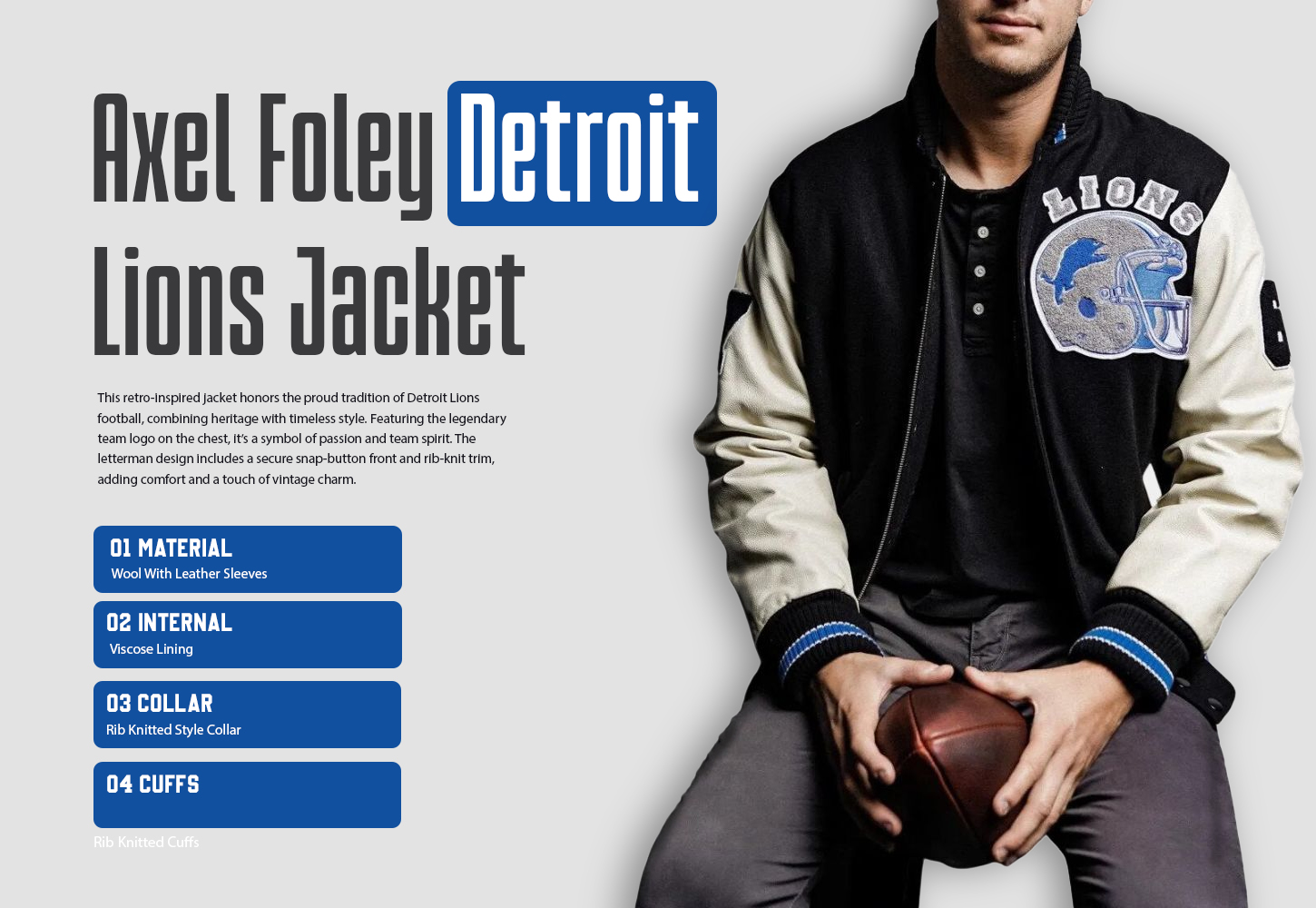 Axel Foley Detroit Lions Jacket
