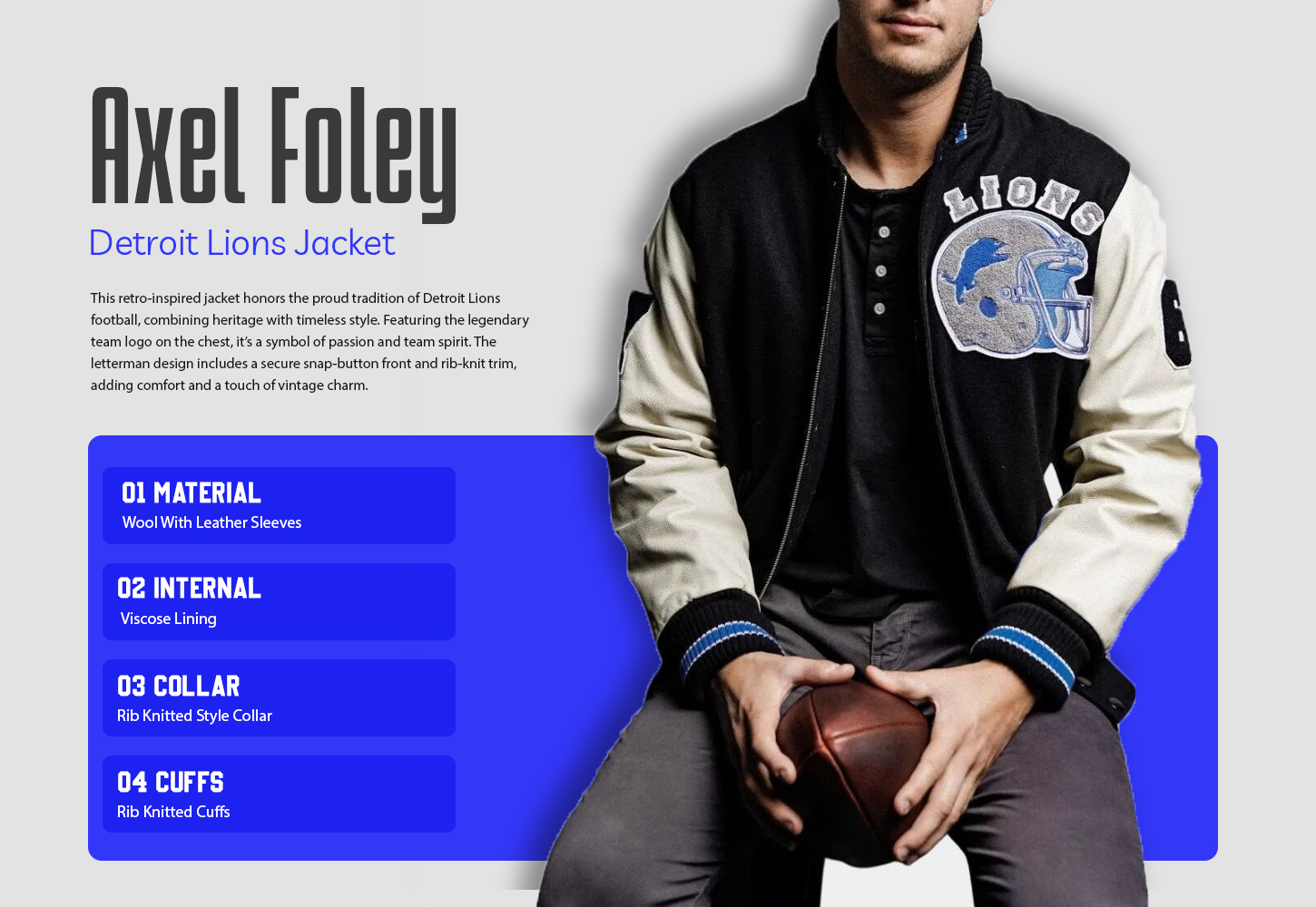   Axel Foley Detroit Lions Jacket
