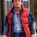 Back to the Future Marty McFly Puffer Vest Red