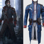 Star Lord Guardians of the Galaxy Blue Leather Coat
