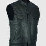 Sons Of Anarchy Inspired Black Leather Vest